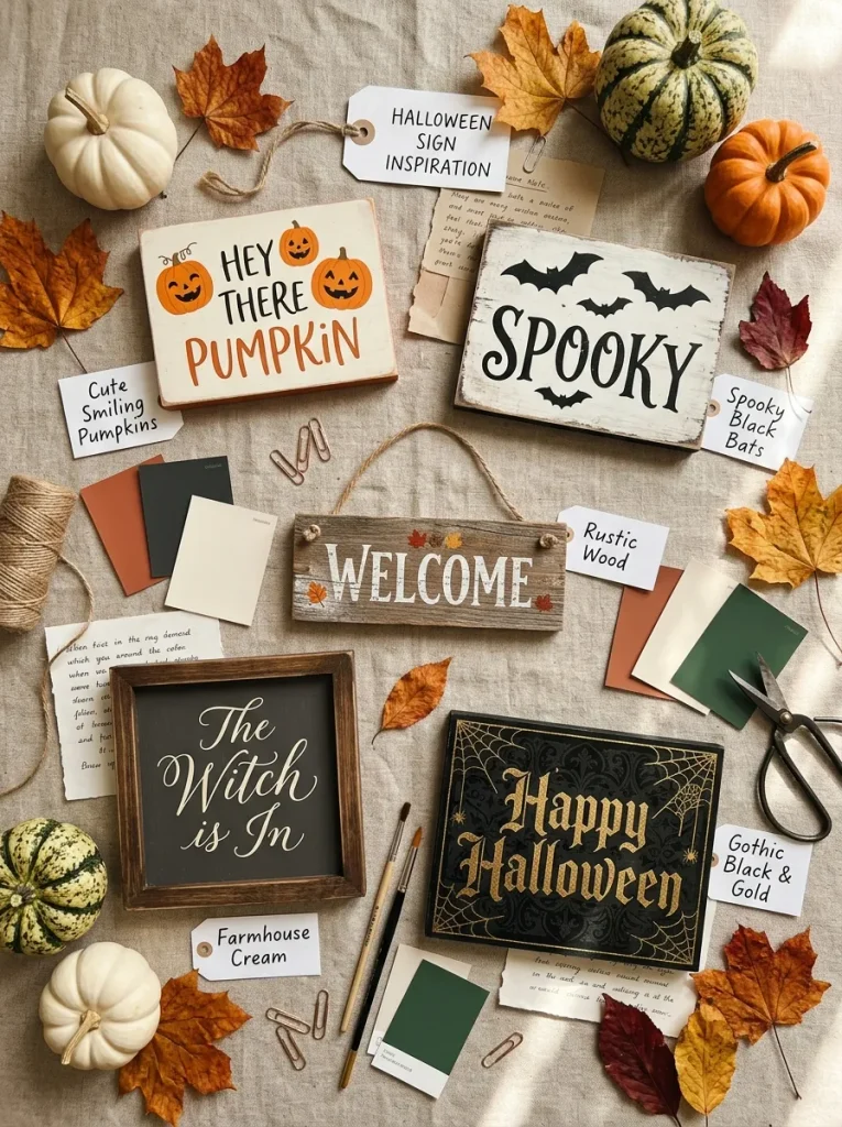1. Choosing Your Halloween Sign Style