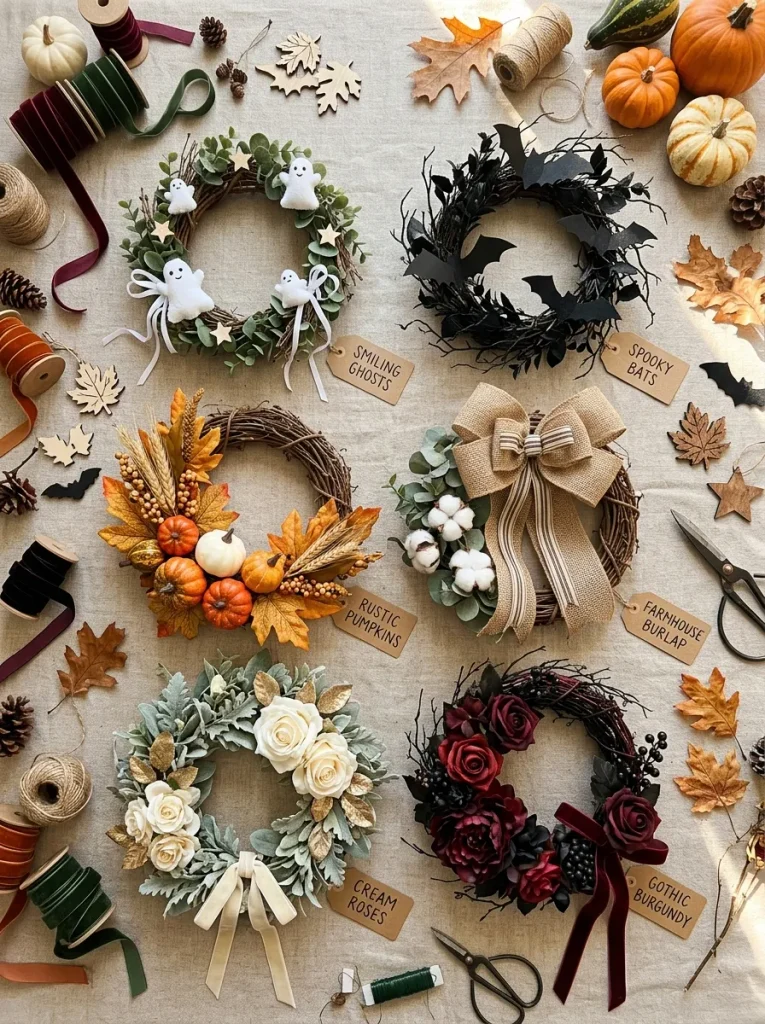 1. Choosing Your Halloween Wreath Style