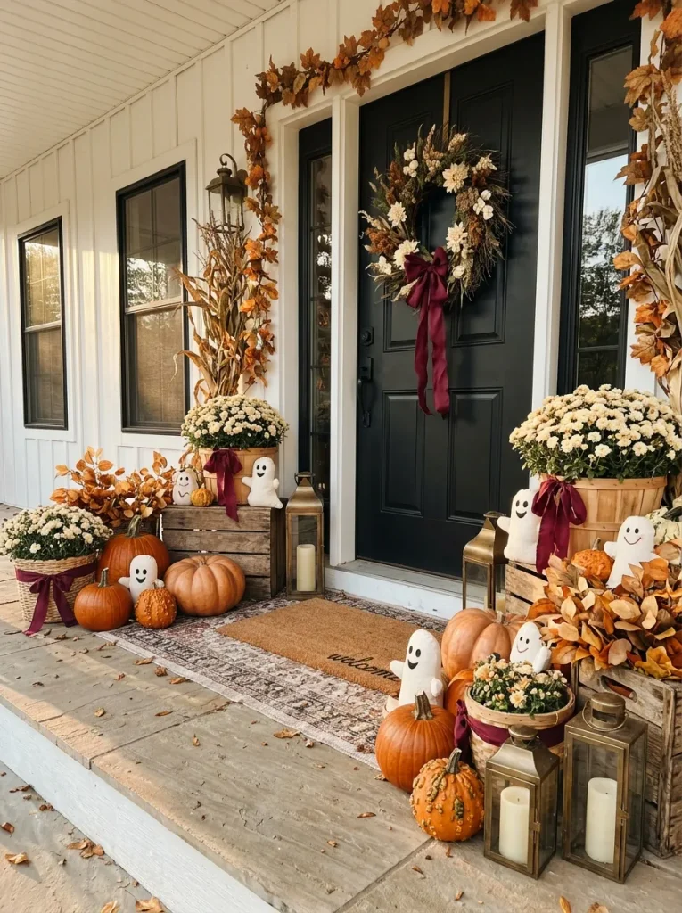 1. Creating a Cozy Halloween Porch Theme