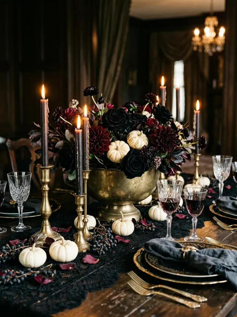 1. Enchanted Black Rose Arrangement