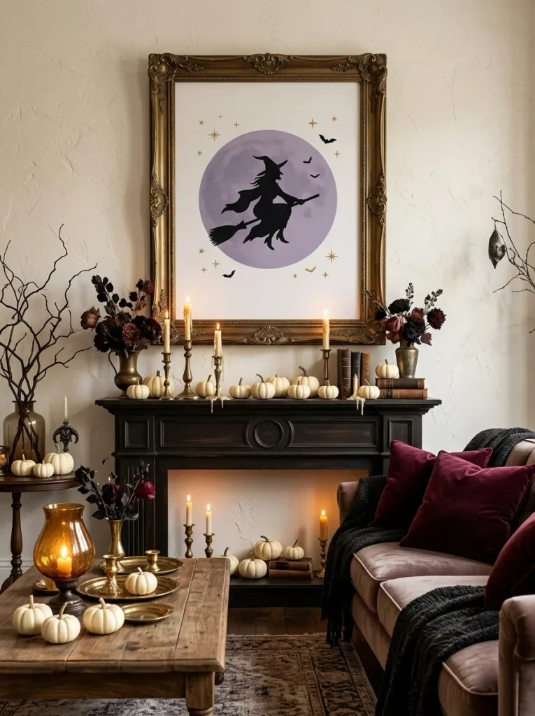 1. Enchanted Witch Silhouette Art