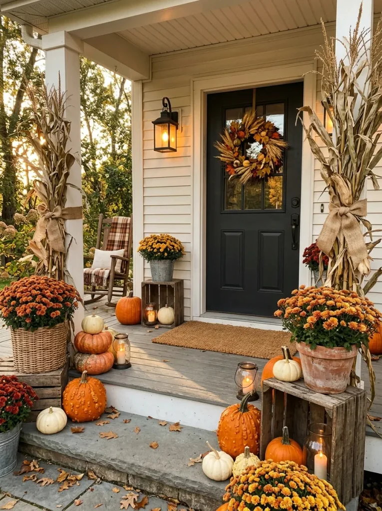 1. Pumpkin Porch Display