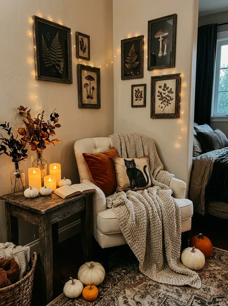 1. Spooky Halloween Bedroom Corner