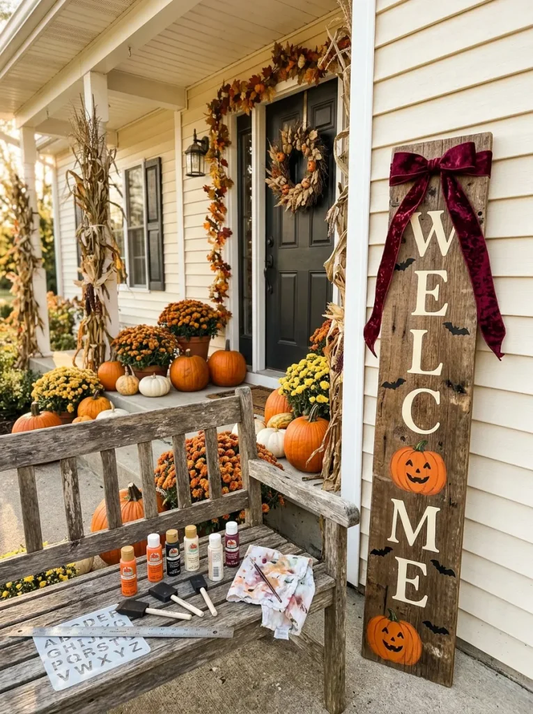 10. Creating a Halloween Door Welcome Sign