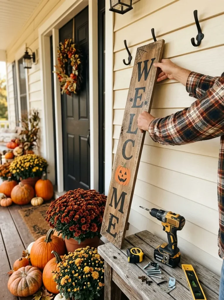10. Hanging and Securing Halloween Signs