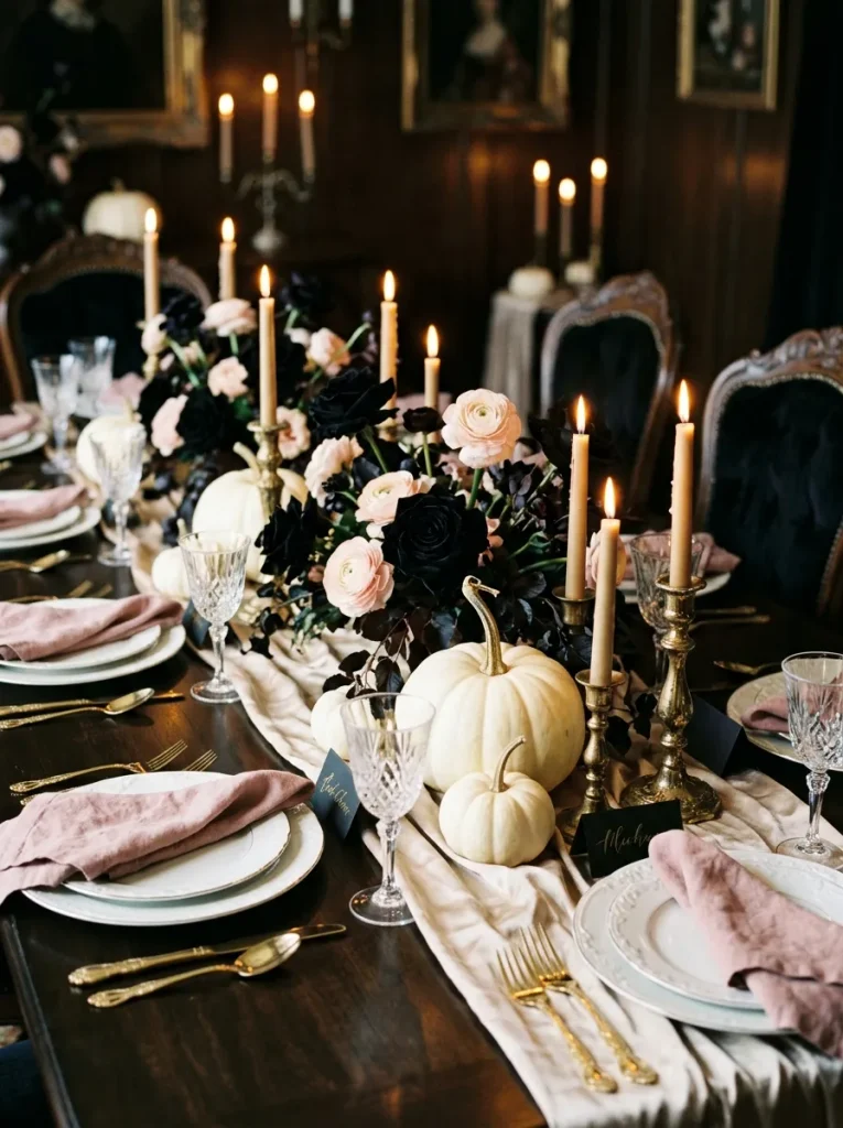 10. Romantic Black Rose Centerpiece