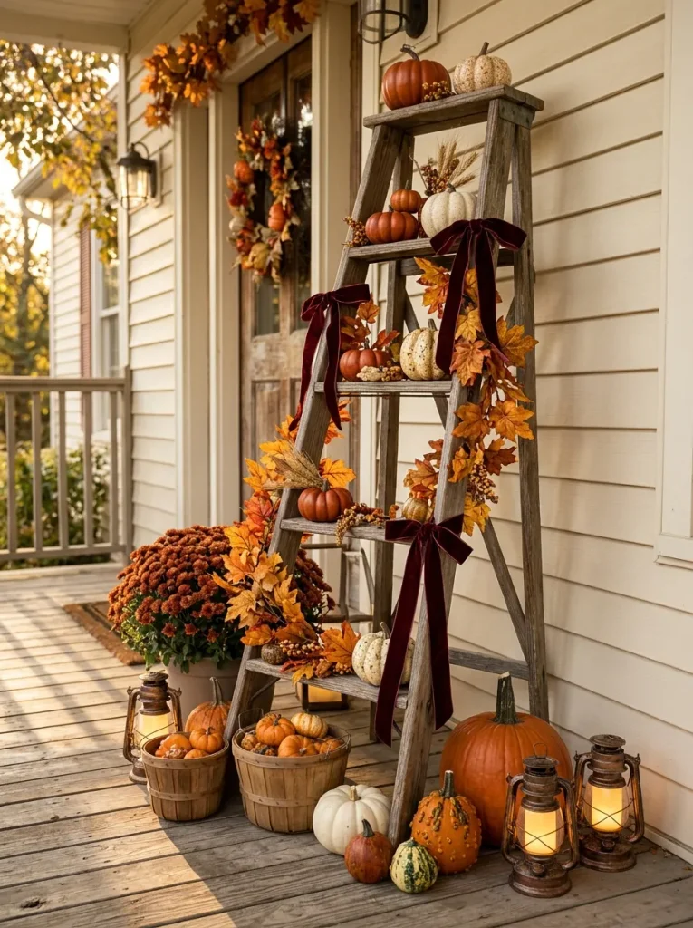 10. Styling a Vintage Halloween Ladder