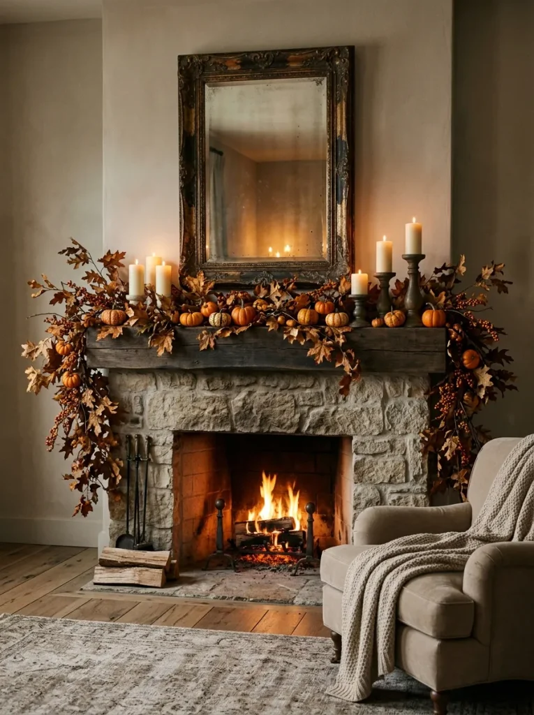 11. Candlelit Fireplace Mantel
