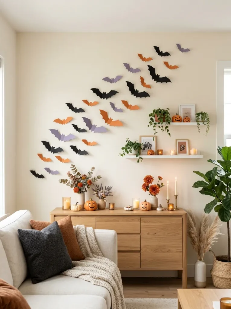 11. Cheerful Bat Wall Display
