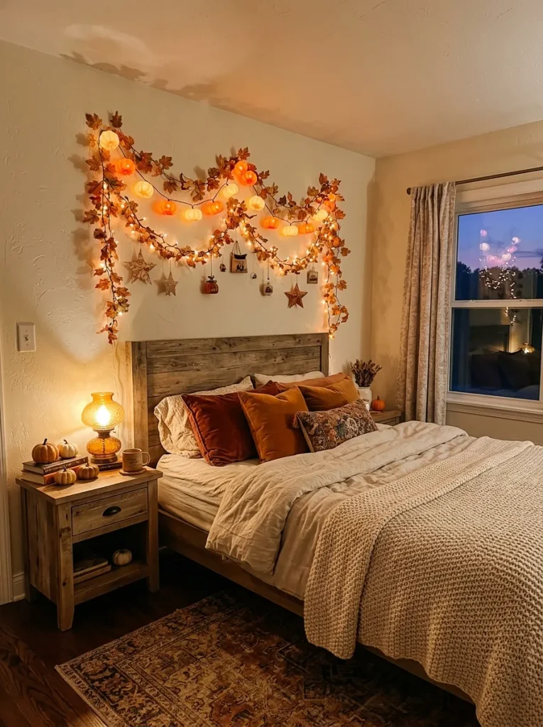 11. Glowing Halloween Pumpkin Wall