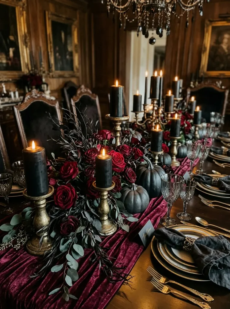 12. Gothic Black Candle Staircase