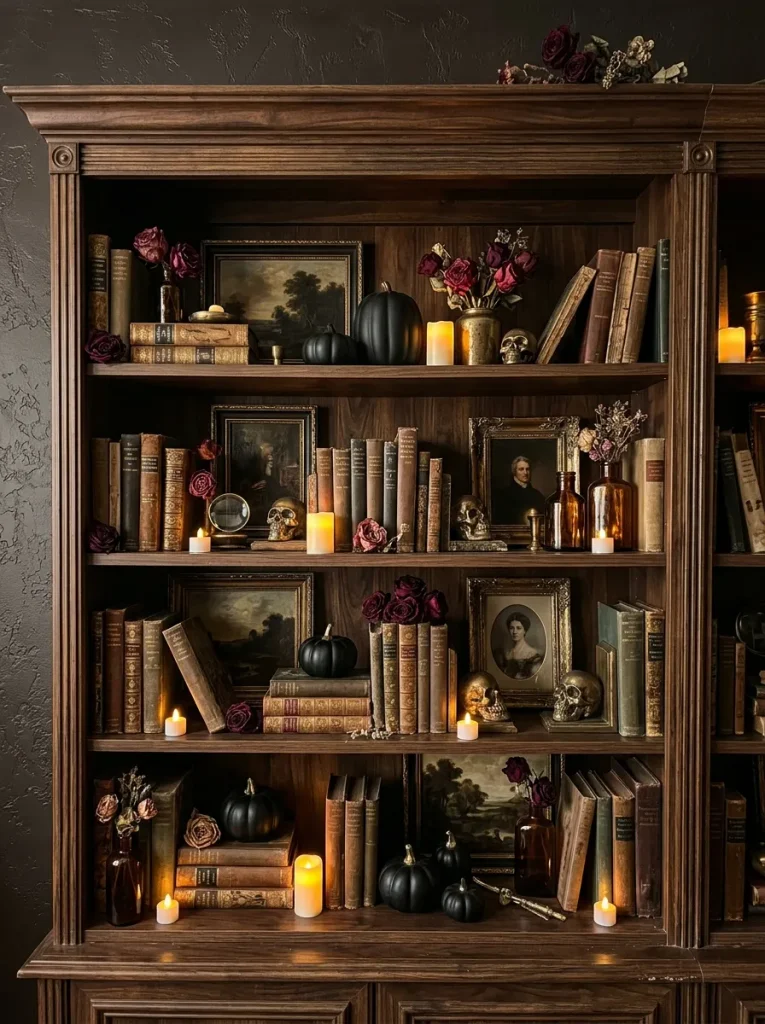 12. Gothic Halloween Bookshelf