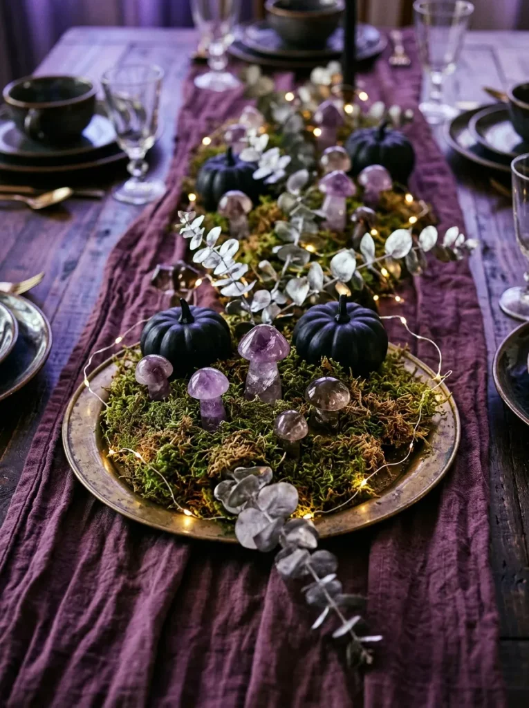 13. Enchanted Crystal Mushroom Garden