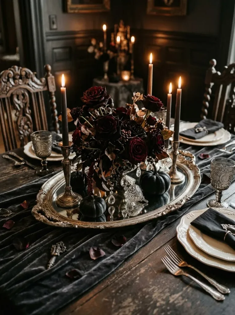 13. Haunted Mirror Floral Centerpiece