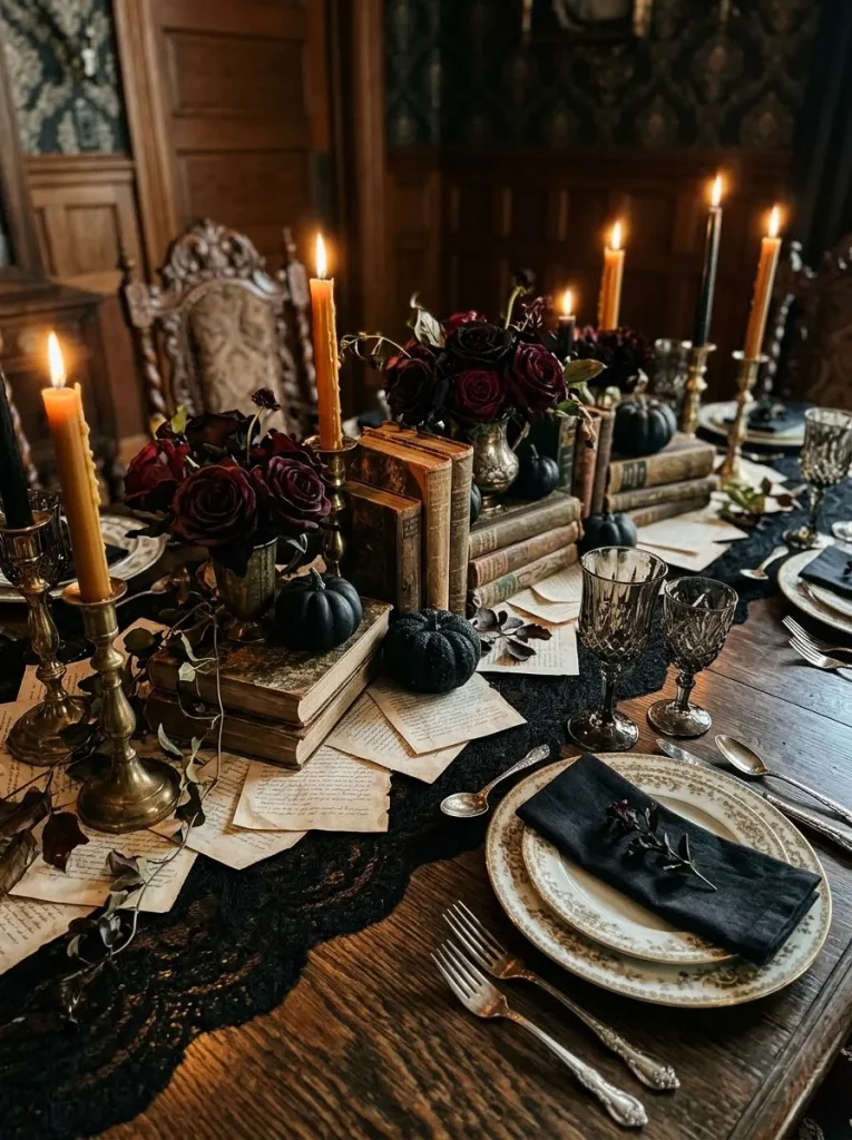 13. Haunted Vintage Book Centerpiece