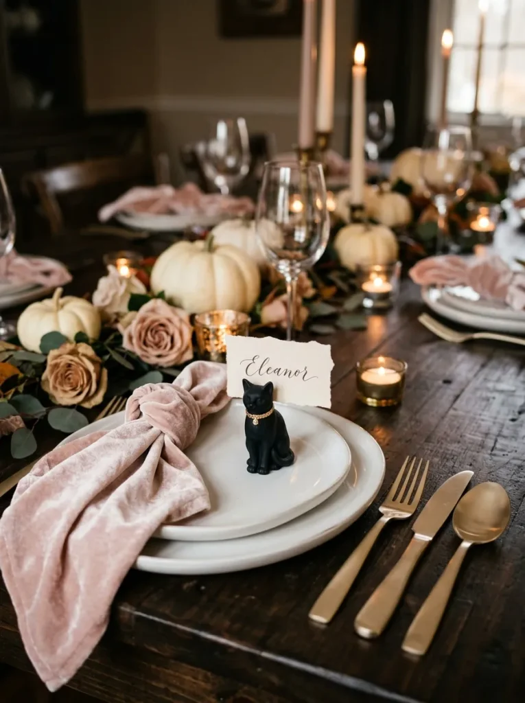 14. Charming Black Cat Place Cards