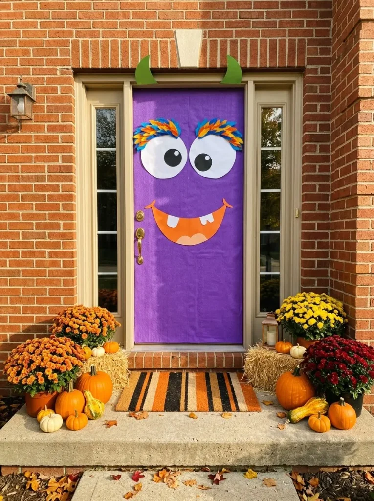 14. Friendly Monster Door Decor