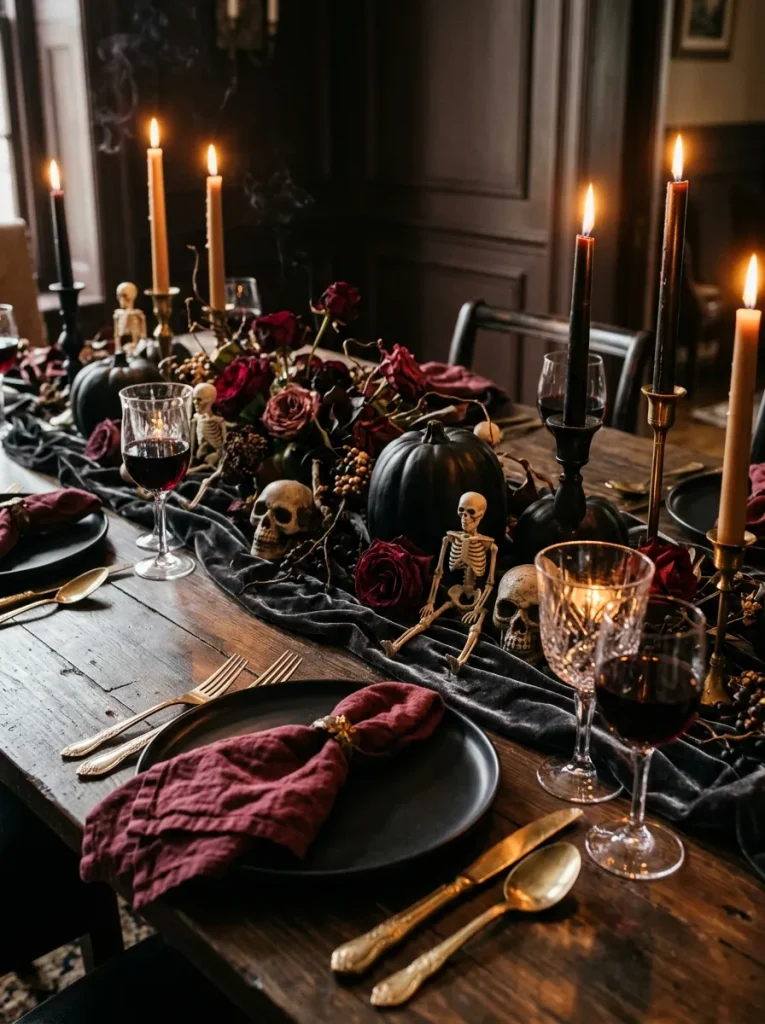 15. Spooky Skeleton Table Accents
