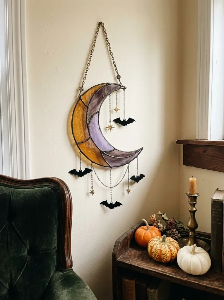 15. Spooky Stained Glass Moon