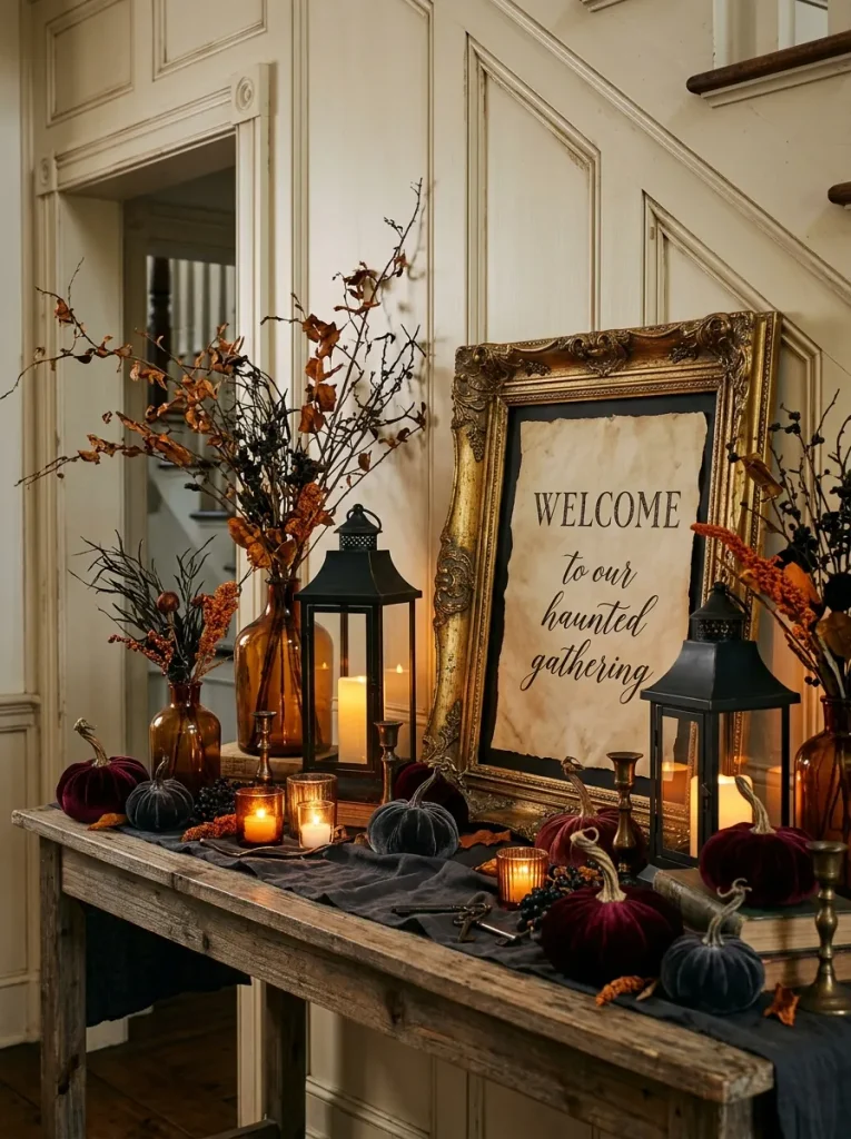 16. Enchanted Halloween Welcome Table