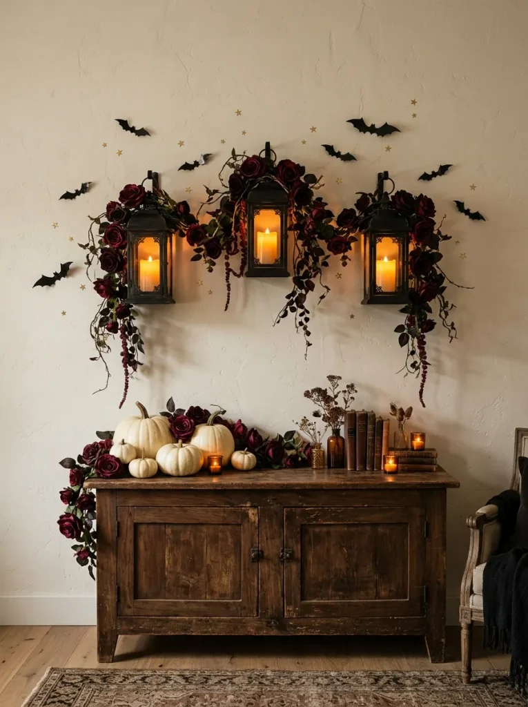 16. Glowing Haunted Lantern Wall