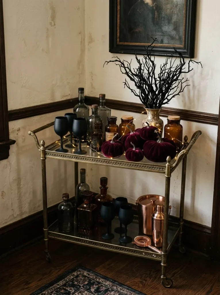 16. Haunted Halloween Bar Cart