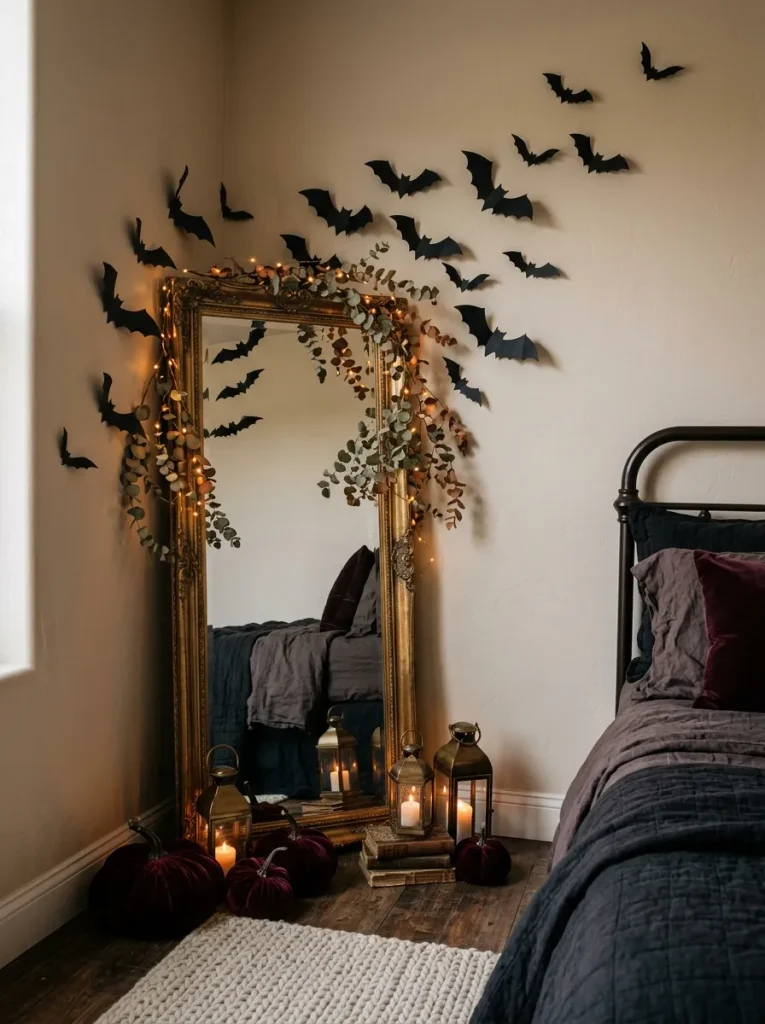 16. Haunted Halloween Mirror Corner