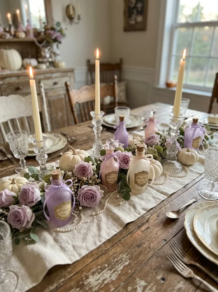 17. Pastel Potion Bottle Centerpiece