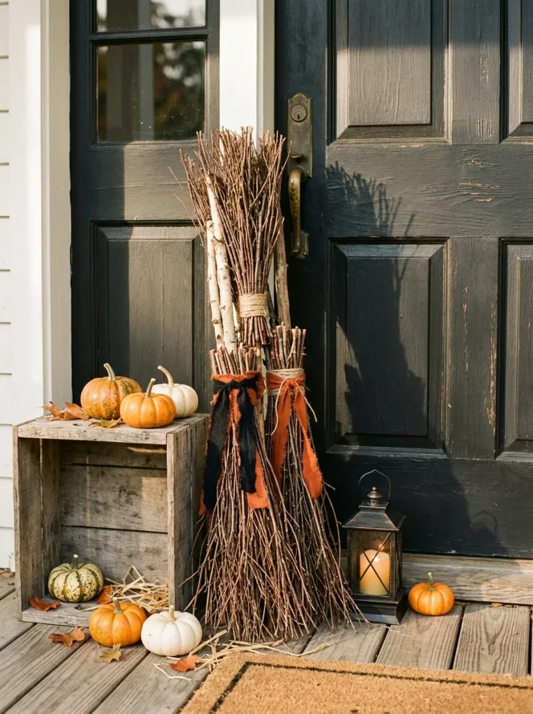 17. Witch Broom Door Display