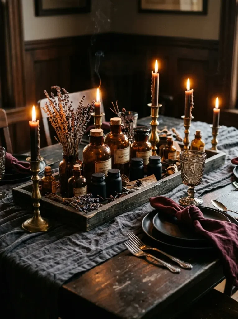 18. Vintage Apothecary Bottle Centerpiece