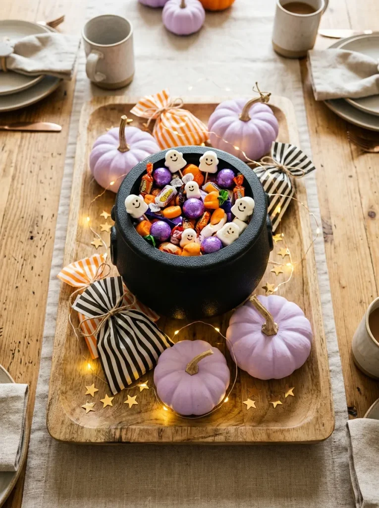 18. Whimsical Candy Cauldron Display