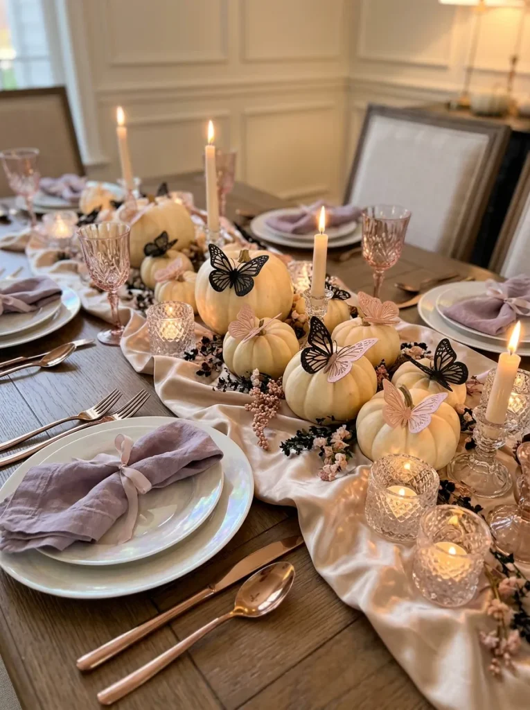 19. Delicate Butterfly Pumpkin Accents