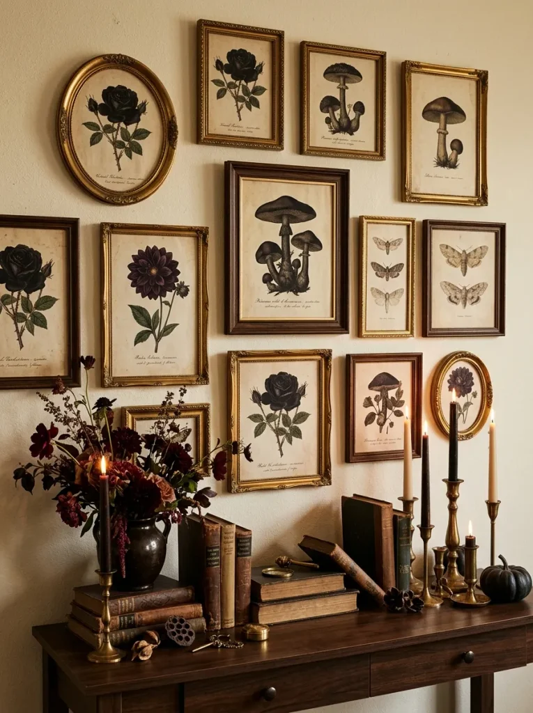 2. Vintage Gothic Botanical Prints