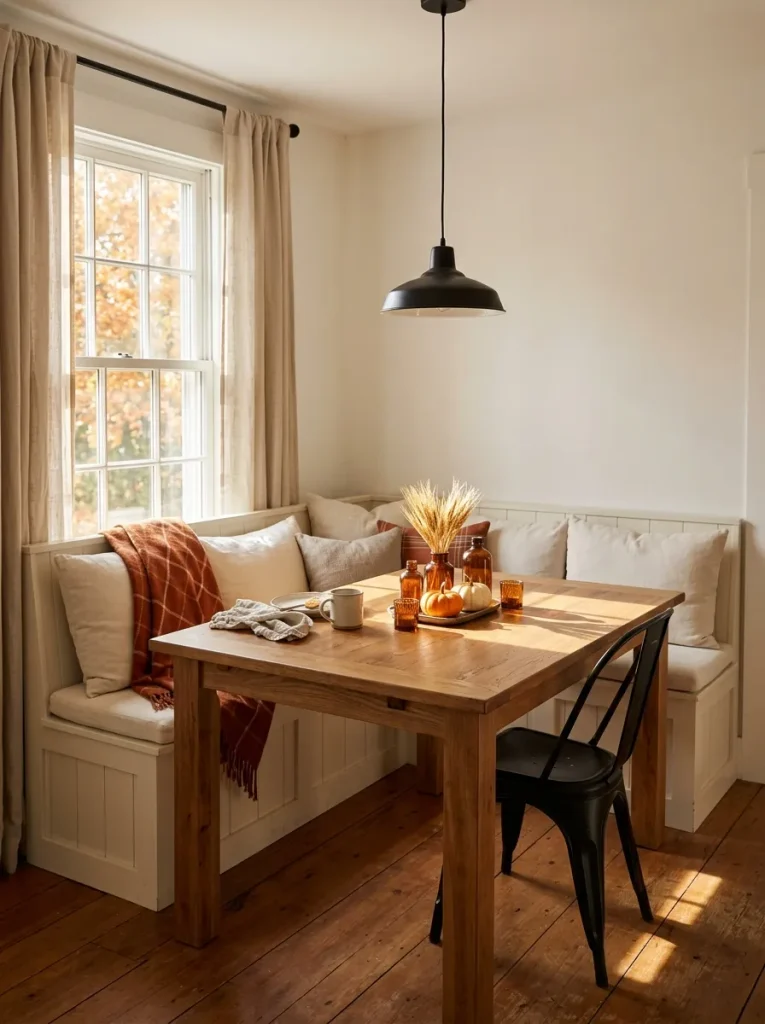 20. Rustic Halloween Dining Nook