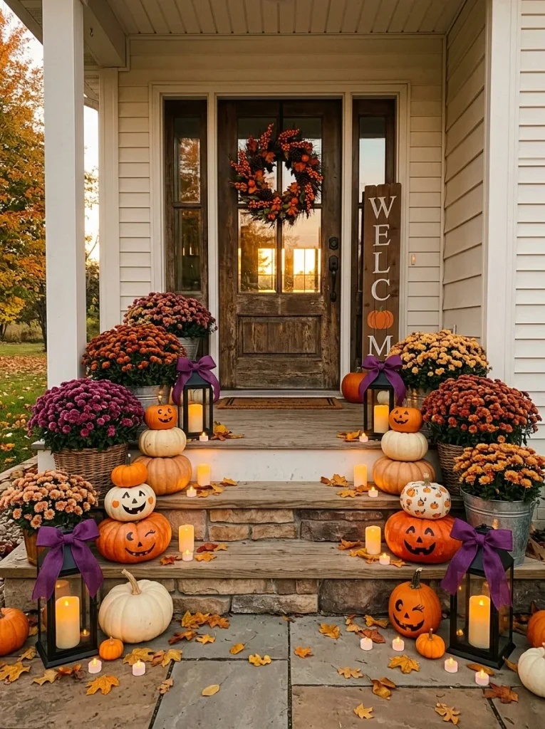 23. Smiling Pumpkin Welcome Display