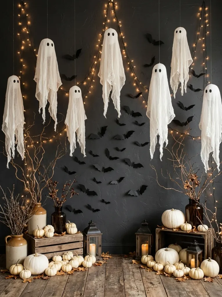3. Floating Ghost Party Backdrop