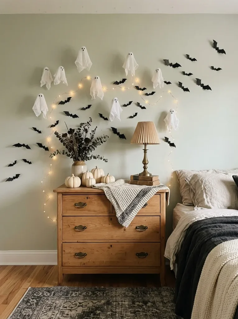 3. Glowing Ghost Wall Display
