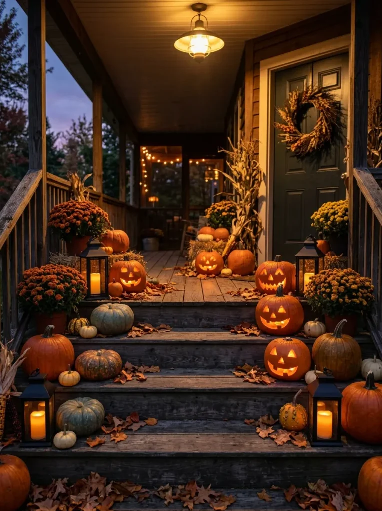 3. Glowing Pumpkin Lanterns