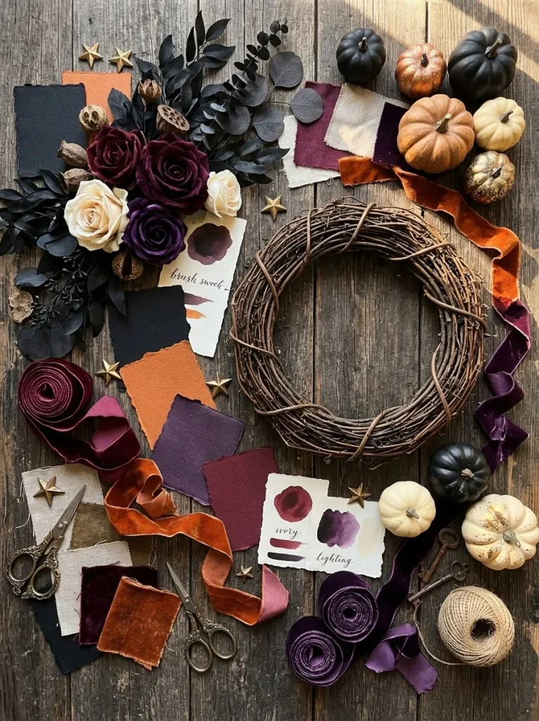 4. Selecting Dramatic Halloween Wreath Colors