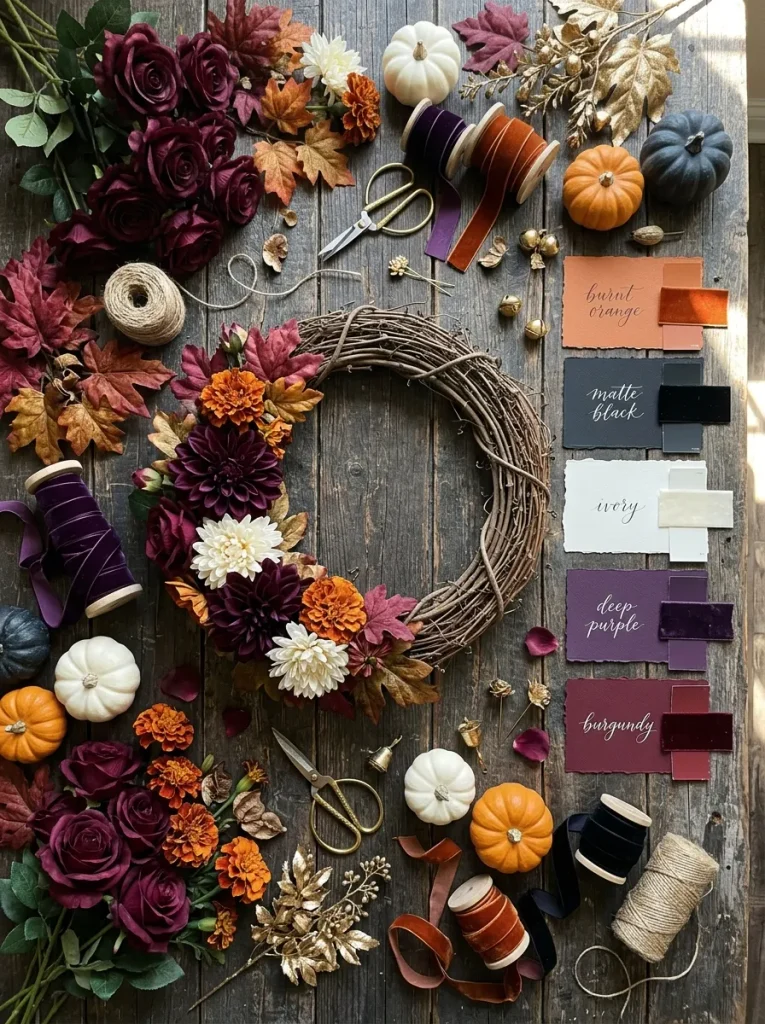 4. Selecting Halloween Wreath Colors