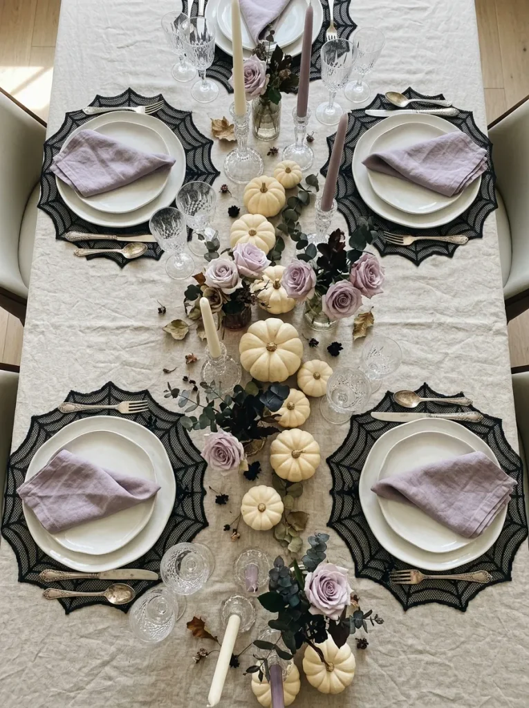 5. Delicate Spiderweb Lace Placemats