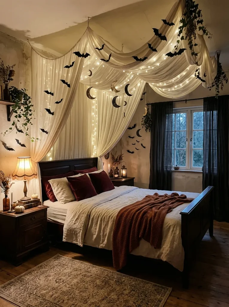 5. Enchanted Halloween Bed Canopy