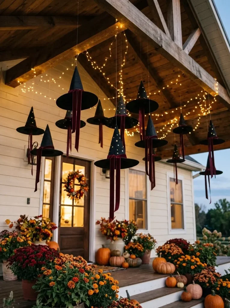 5. Hanging Charming Witch Hat Decorations
