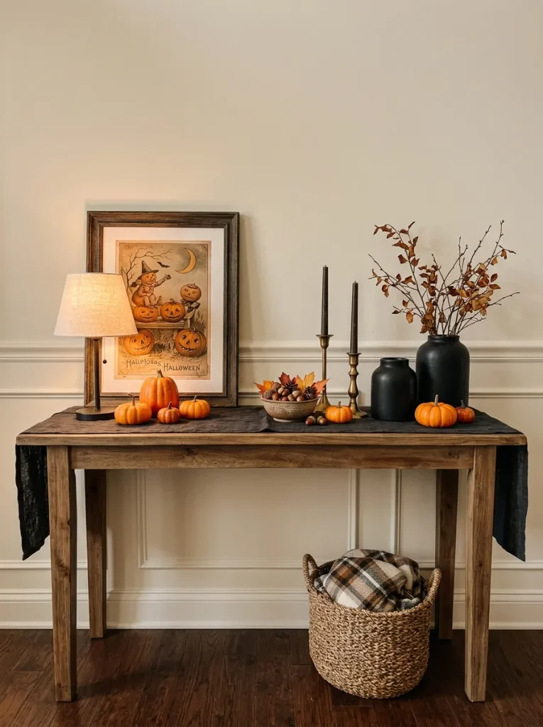 5. Layered Halloween Entry Table