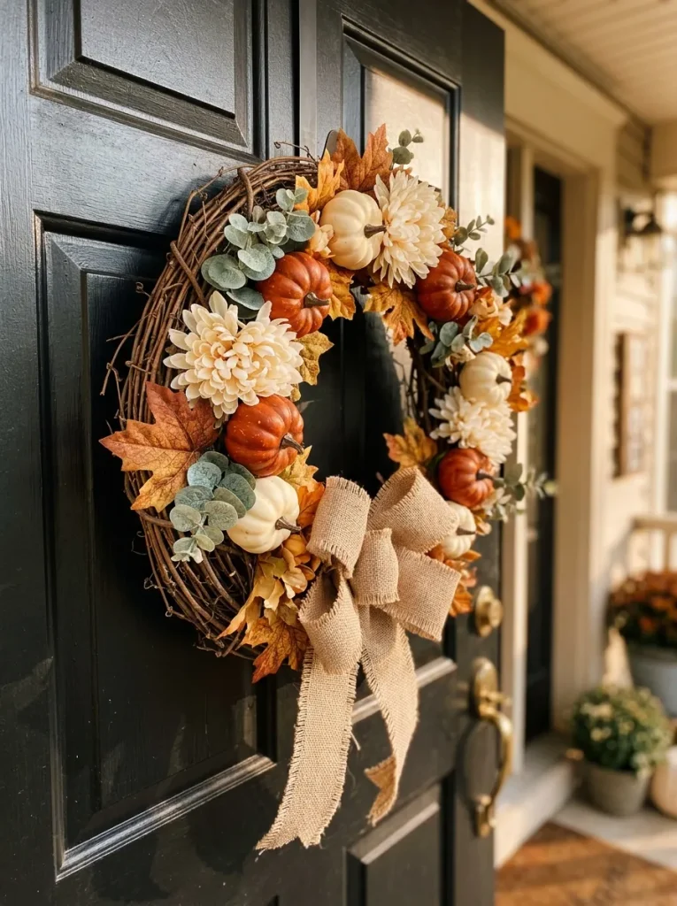 6. Creating a Charming Pumpkin Wreath