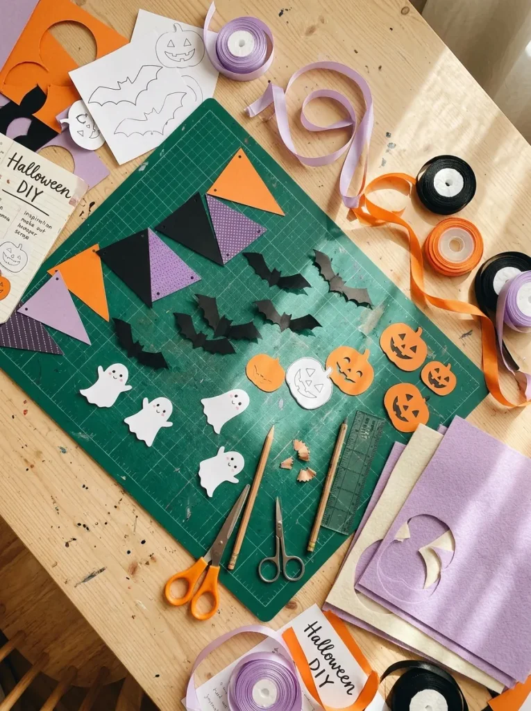6. Cutting Halloween Banner Shapes