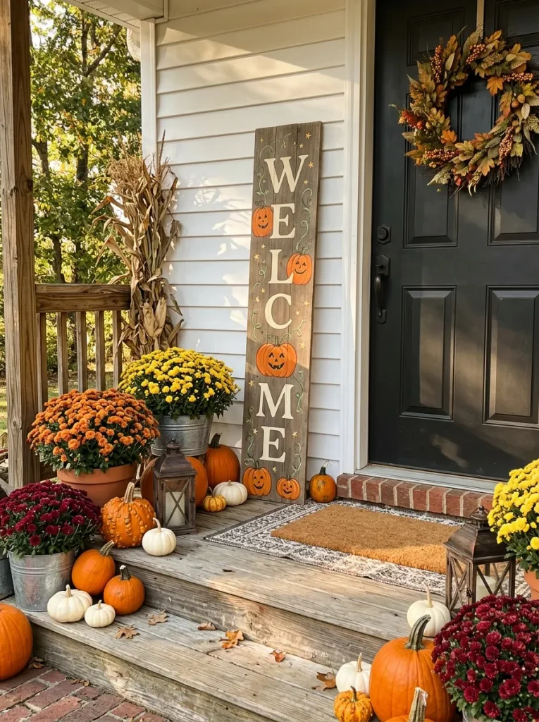 6. Designing Charming Pumpkin Welcome Signs