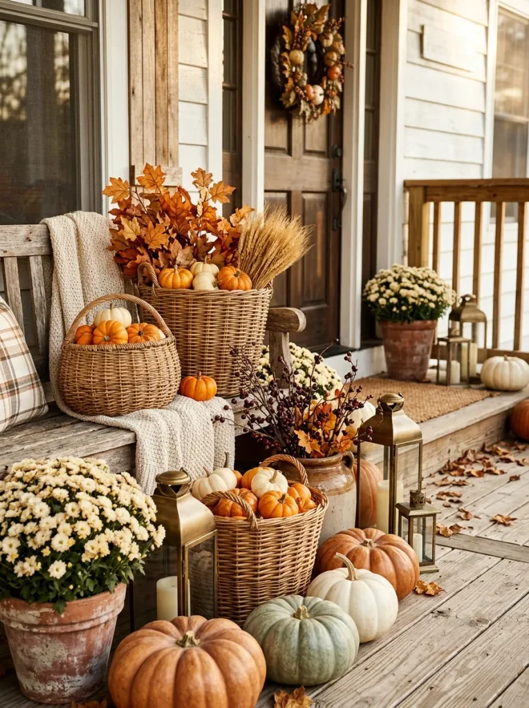 6. Designing a Cozy Harvest Basket Display