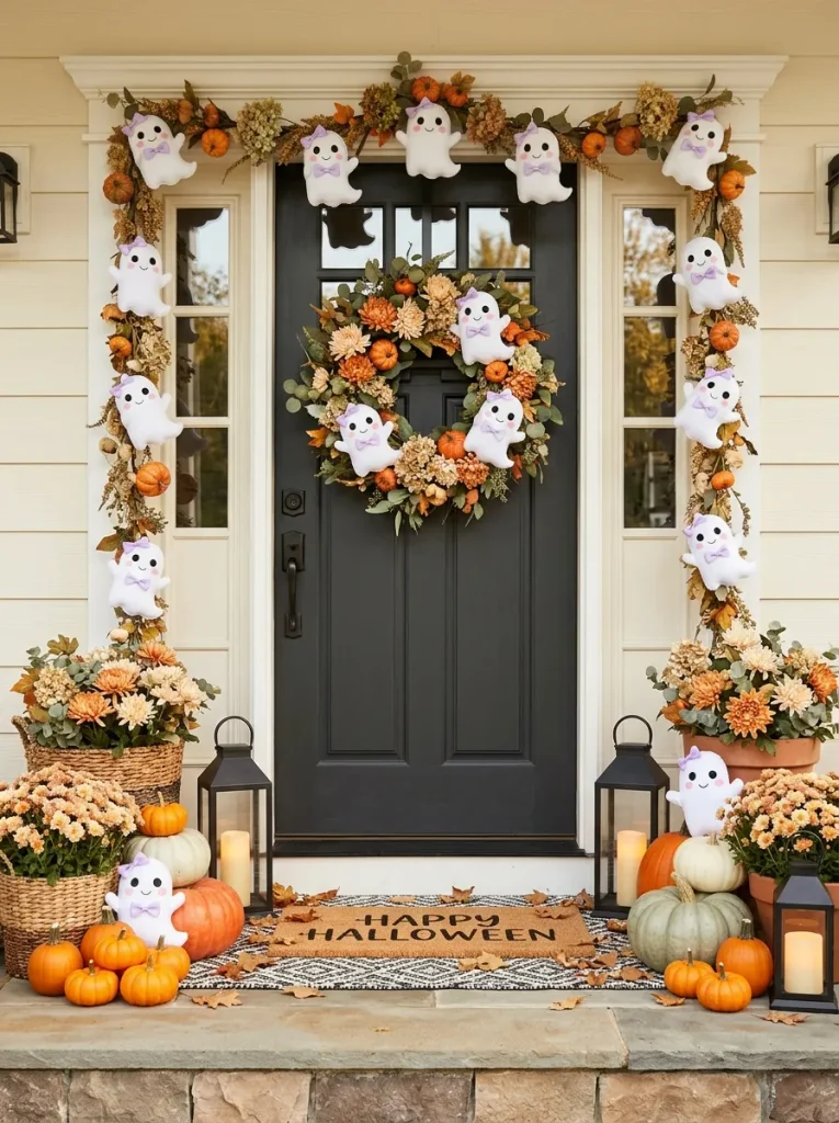 6. Making Cute Ghost Door Decorations