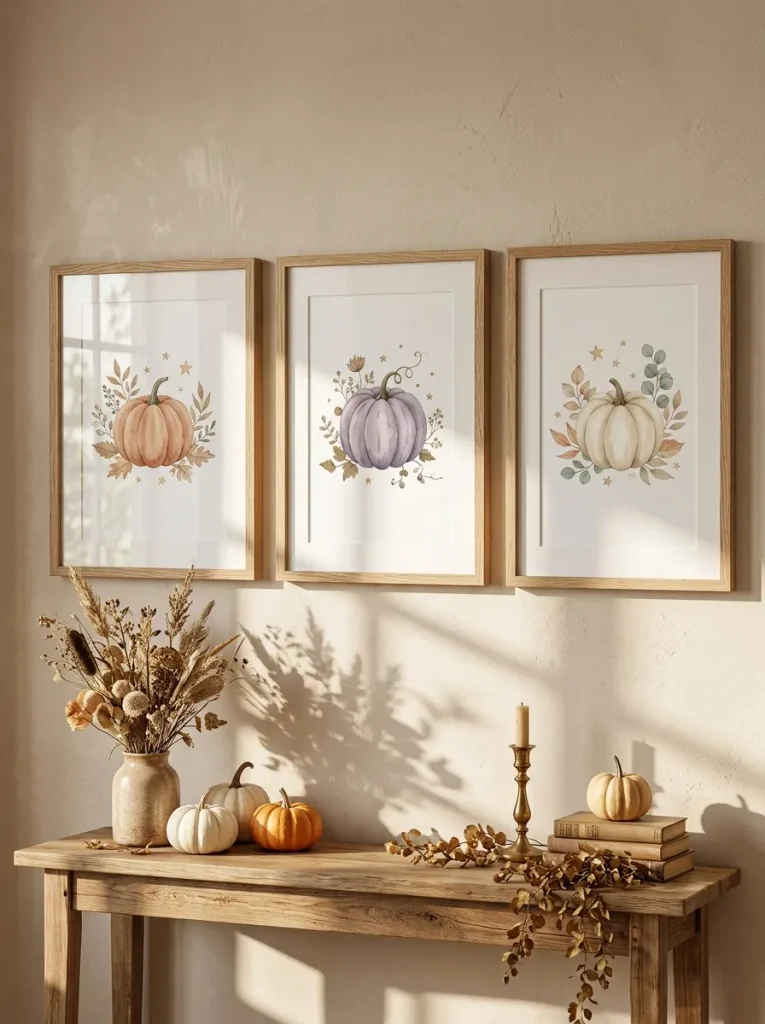 6. Spooky Watercolor Pumpkin Prints